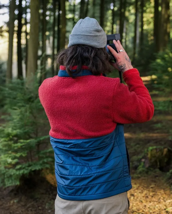 Men Tops Passenger Born Explorer Recycled PolarLined Sherpa Fleece Cardinal Cardinal