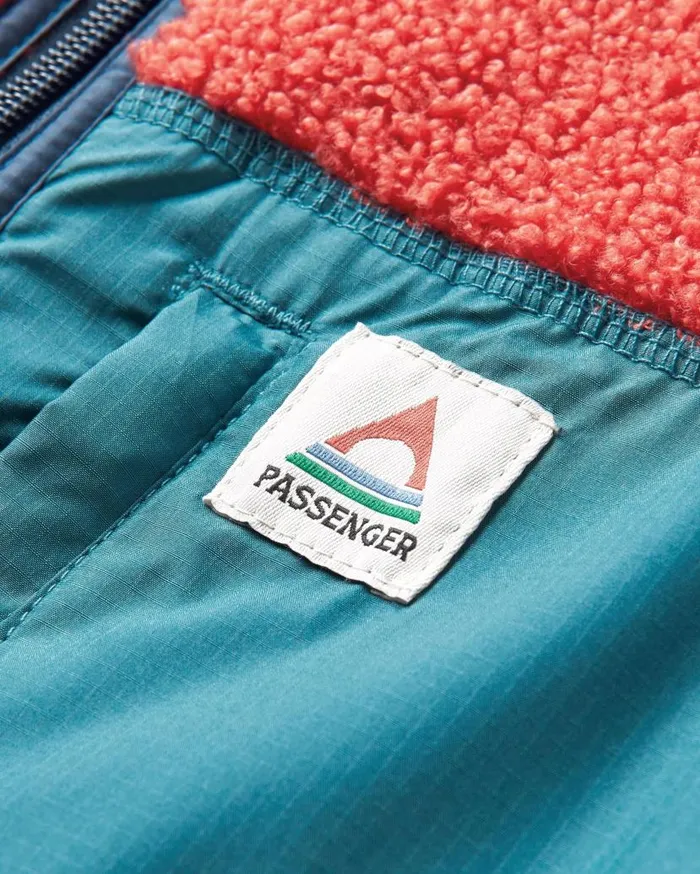 Men Tops Passenger Born Explorer Recycled PolarLined Sherpa Fleece Cardinal Cardinal