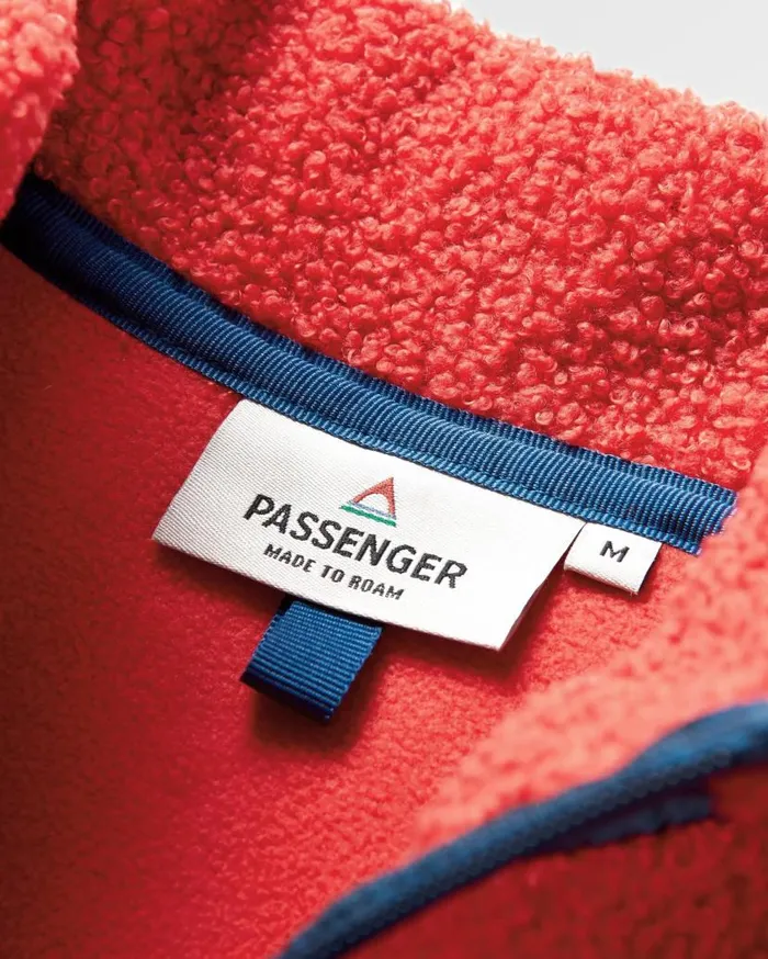Men Tops Passenger Born Explorer Recycled PolarLined Sherpa Fleece Cardinal Cardinal