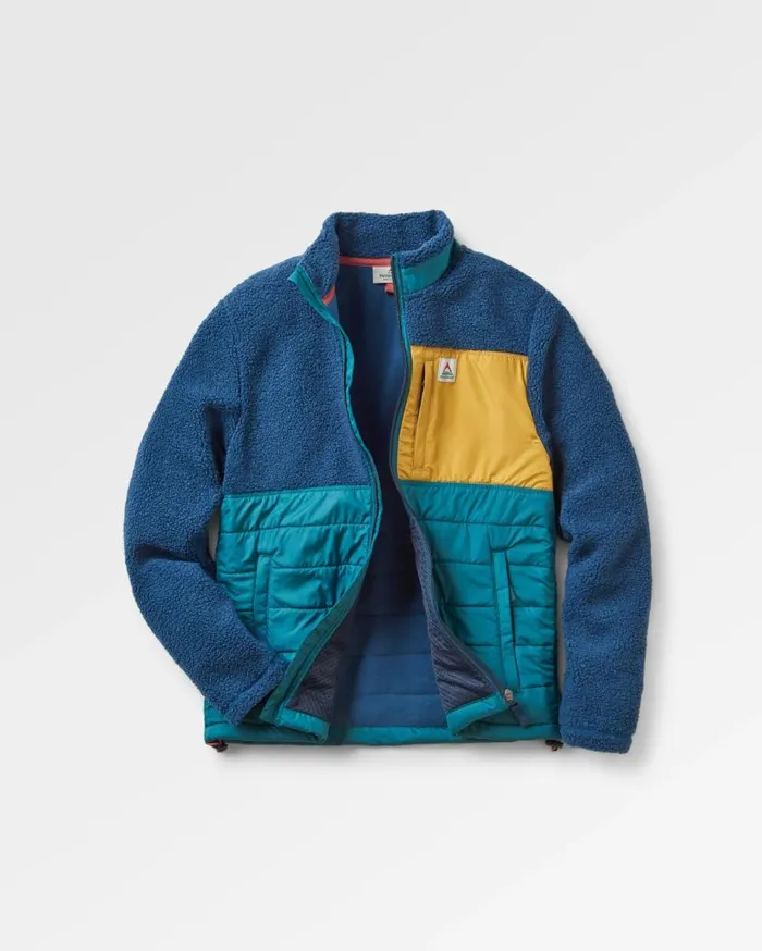 Men Tops Passenger Born Explorer Recycled PolarLined Sherpa Fleece Dark Denim Dark Denim