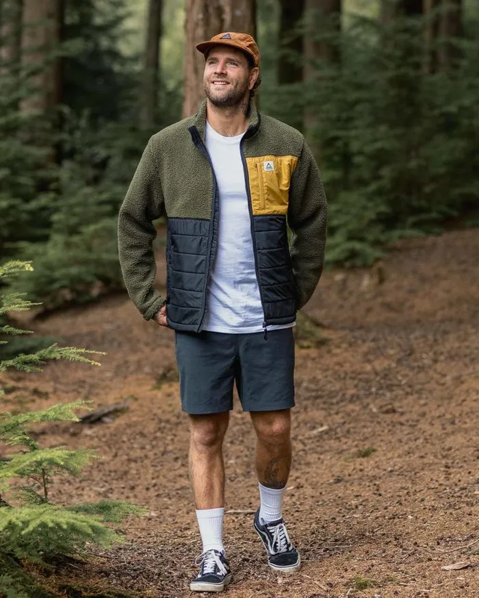 Men Tops Passenger Born Explorer Recycled PolarLined Sherpa Fleece Khaki Khaki