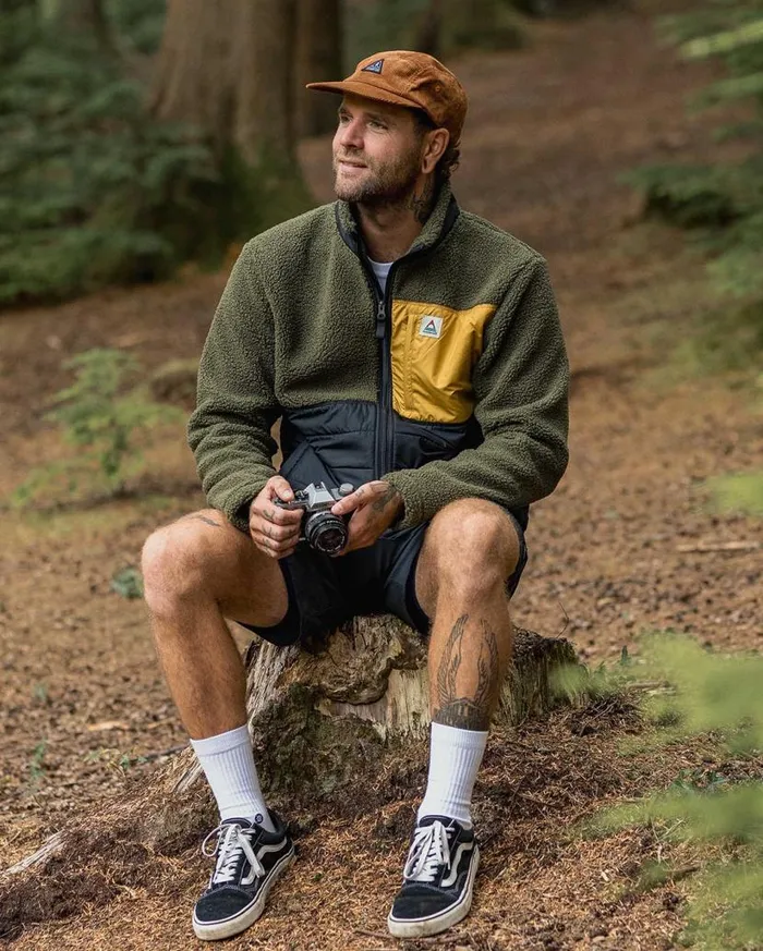 Men Tops Passenger Born Explorer Recycled PolarLined Sherpa Fleece Khaki Khaki