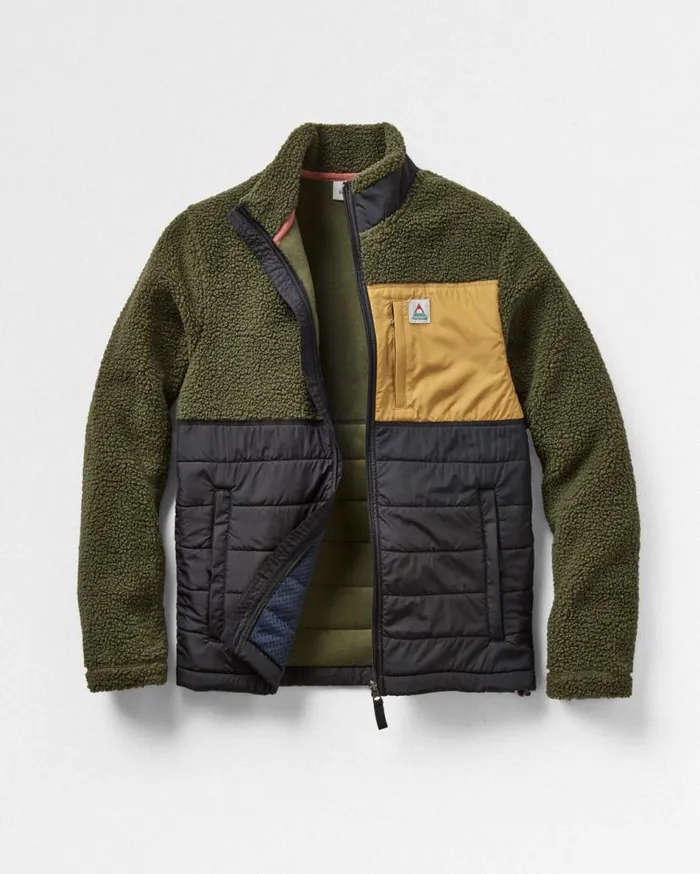 Men Tops Passenger Born Explorer Recycled PolarLined Sherpa Fleece Khaki Khaki