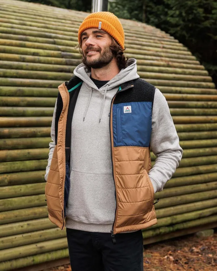 Men Tops Passenger Born Explorer Recycled PolarLined Sherpa Vest Black Black