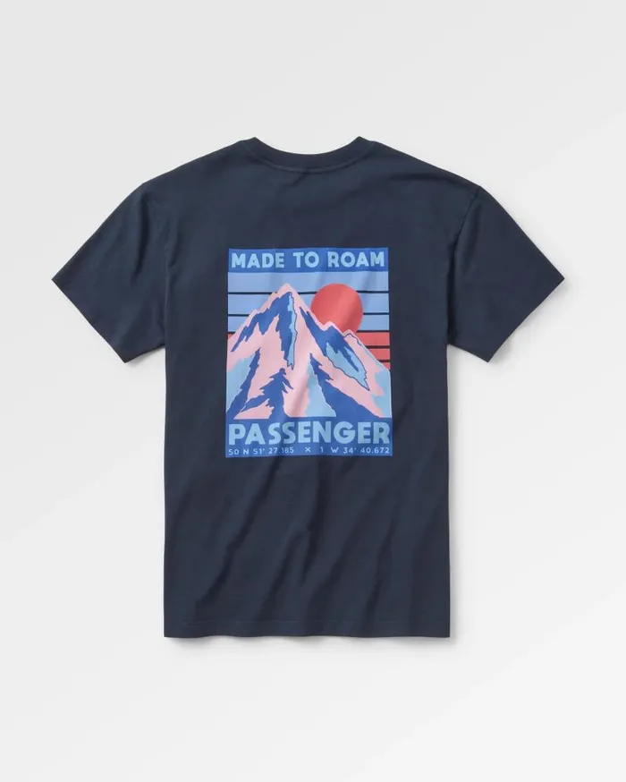 Men Tops Passenger Distance Recycled Relaxed Fit TShirt Deep Navy Deep Navy