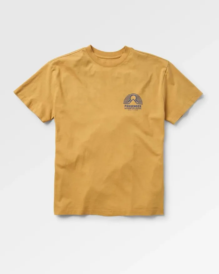 Men Tops Passenger Elbio Recycled Relaxed Fit TShirt Mustard Gold Mustard Gold