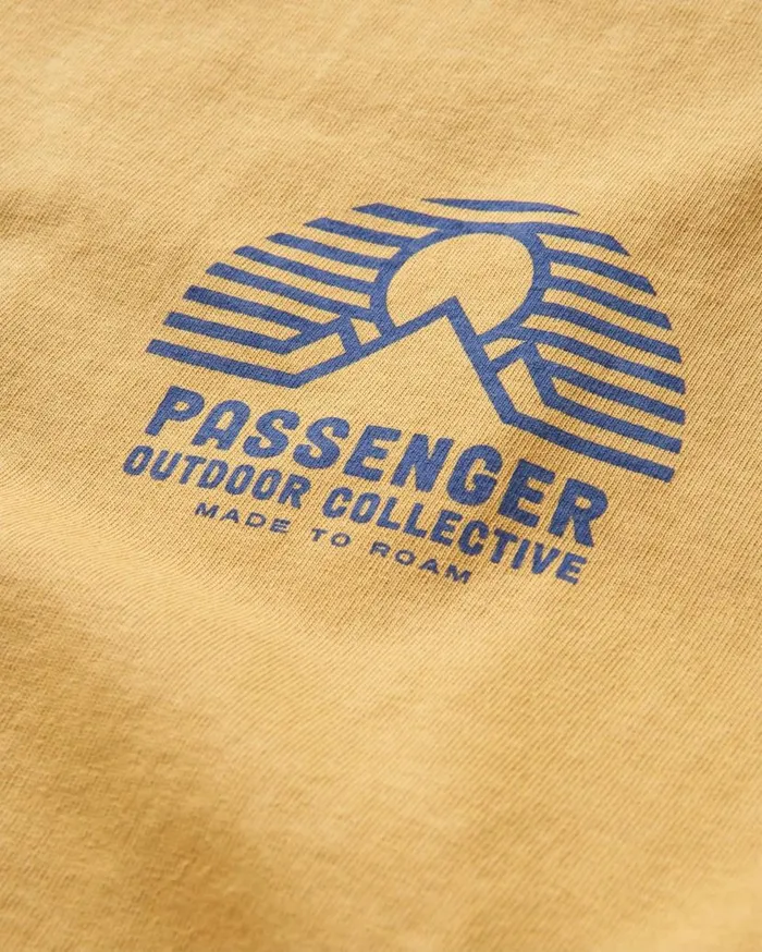 Men Tops Passenger Elbio Recycled Relaxed Fit TShirt Mustard Gold Mustard Gold