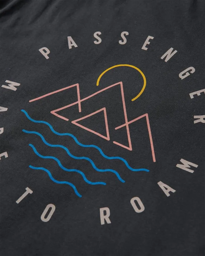 Men Tops Passenger Escapism Recycled Cotton TShirt Black Black