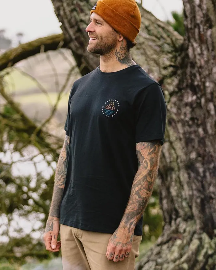 Men Tops Passenger Escapism Recycled Cotton TShirt Black Black