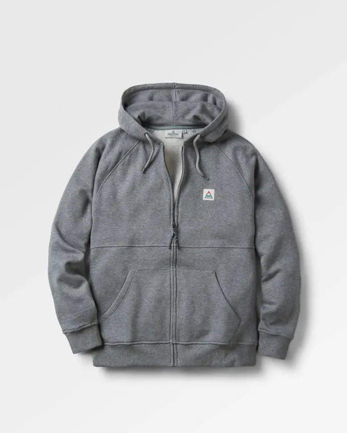 Men Tops Passenger Heritage Full Zip Recycled Cotton Hoodie Dark Grey Marl Dark Grey Marl Men Tops Passenger Heritage Full Zip Recycled Cotton Hoodie Dark Grey Marl Dark Grey Marl