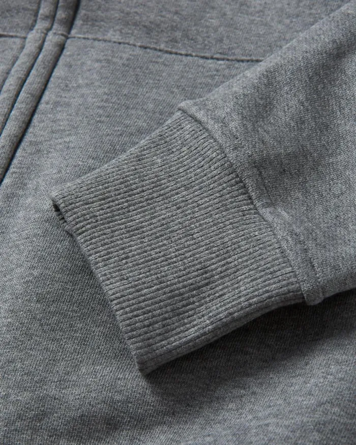 Men Tops Passenger Heritage Full Zip Recycled Cotton Hoodie Dark Grey Marl Dark Grey Marl