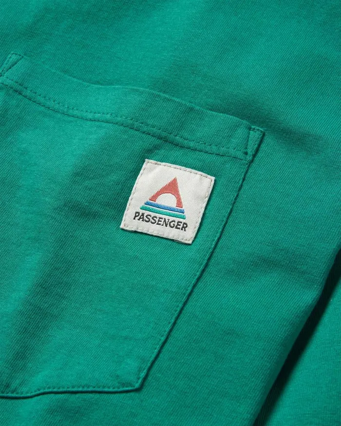 Men Tops Passenger Heritage Recycled Relaxed Fit LS TShirt Forest Green Forest Green