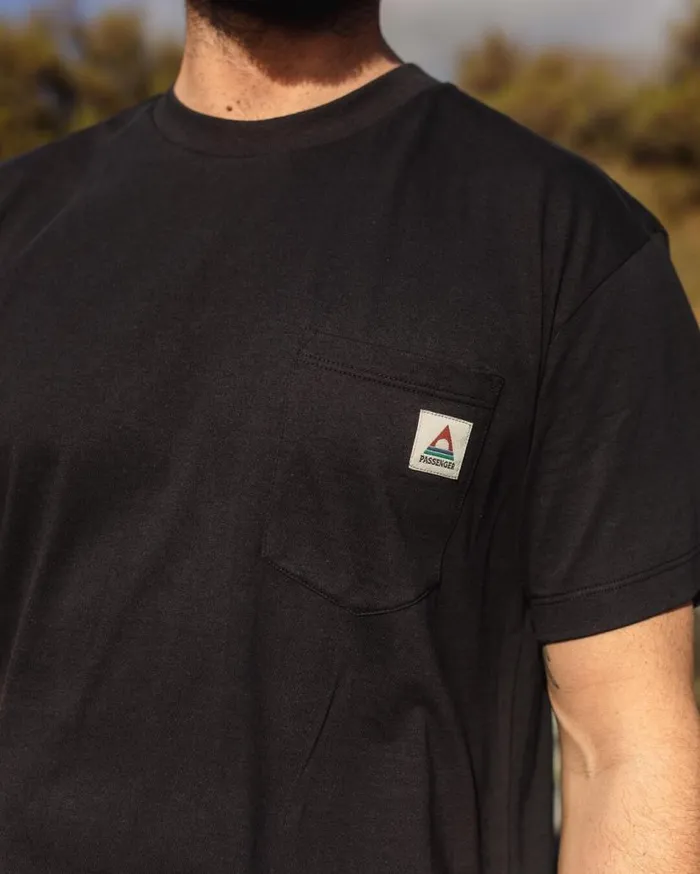 Men Tops Passenger Heritage Recycled Relaxed Fit TShirt Black Black