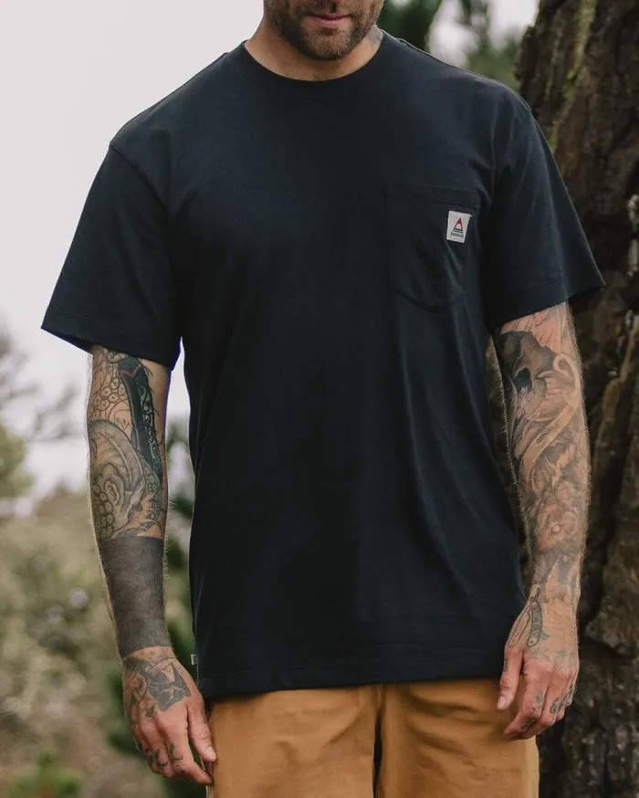 Men Tops Passenger Heritage Recycled Relaxed Fit TShirt Black Black