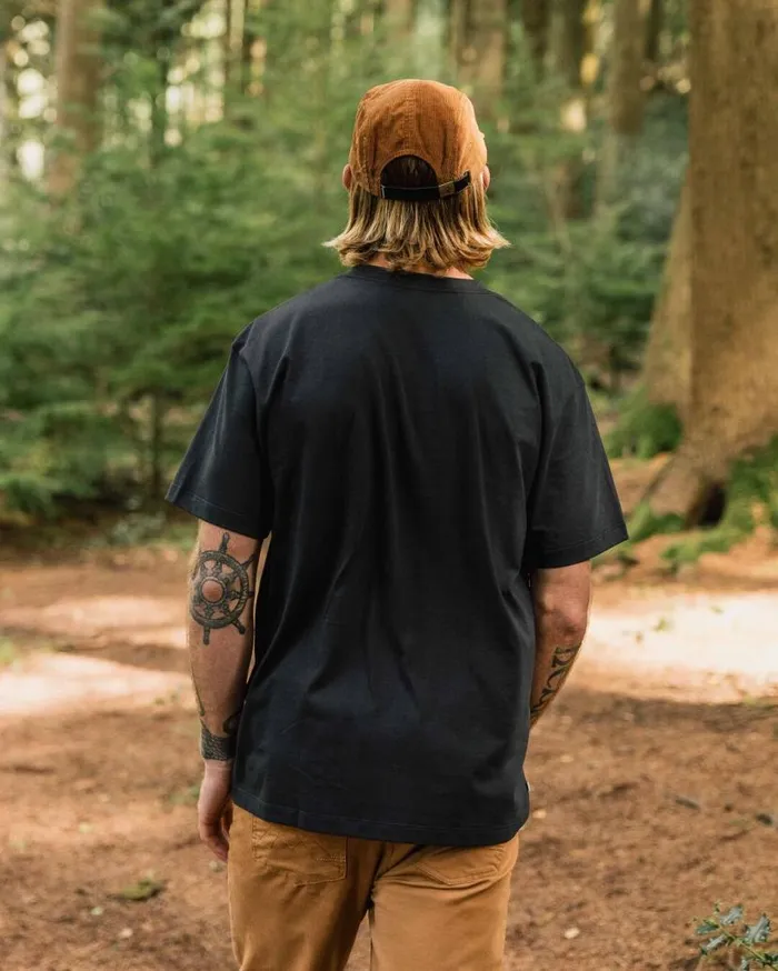 Men Tops Passenger Heritage Recycled Relaxed Fit TShirt Black Black