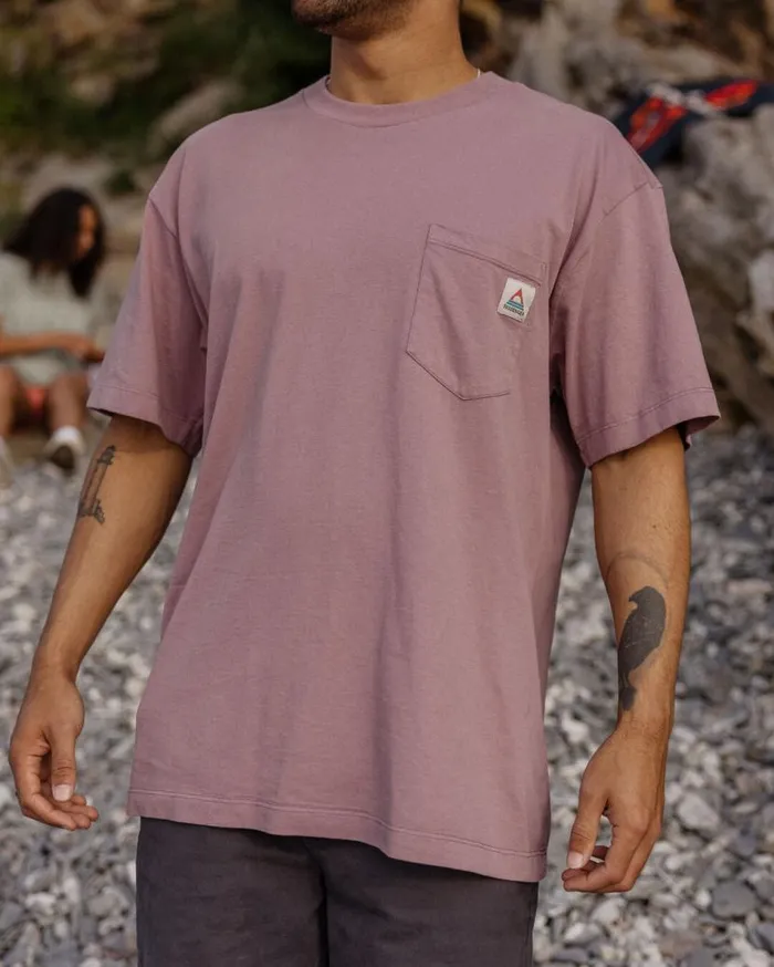 Men Tops Passenger Heritage Recycled Relaxed Fit TShirt Grape Grape