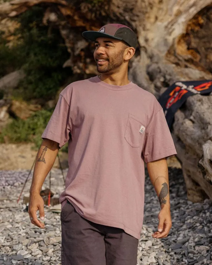 Men Tops Passenger Heritage Recycled Relaxed Fit TShirt Grape Grape