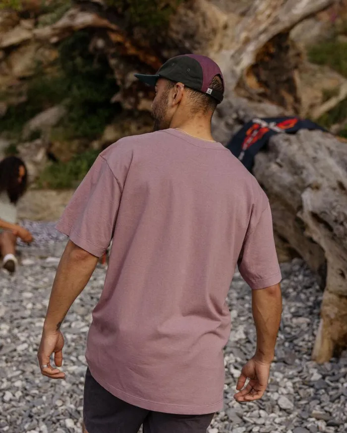 Men Tops Passenger Heritage Recycled Relaxed Fit TShirt Grape Grape