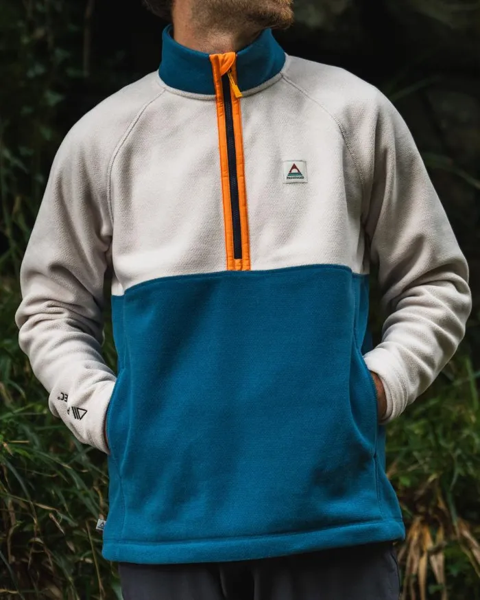 Men Tops Passenger Highland Recycled Polartec Fleece Corsair Vintage White Corsair Vintage White