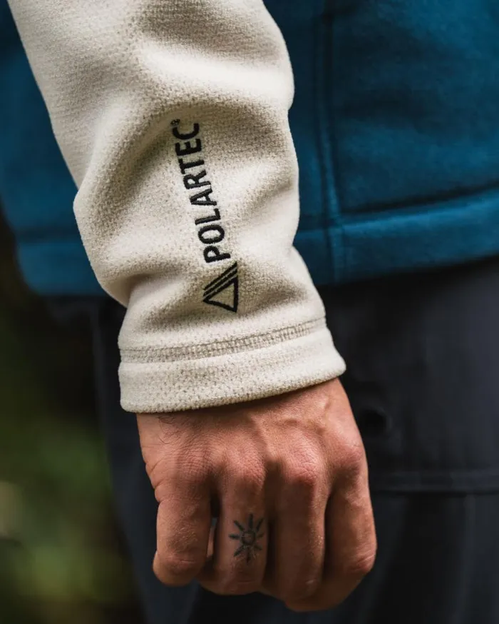 Men Tops Passenger Highland Recycled Polartec Fleece Corsair Vintage White Corsair Vintage White