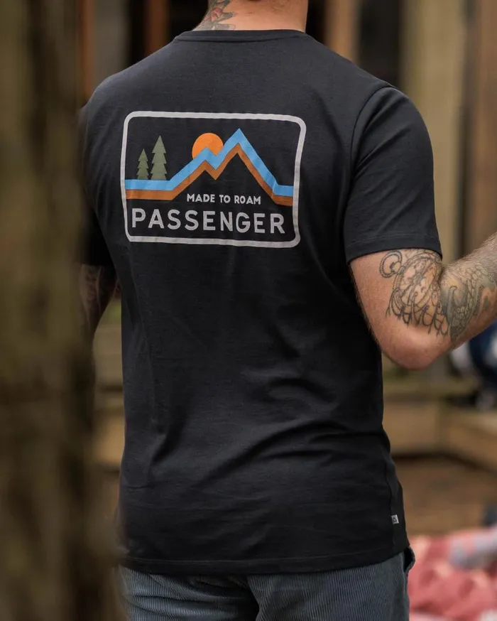 Men Tops Passenger Made To Roam Recycled Cotton TShirt Black Black