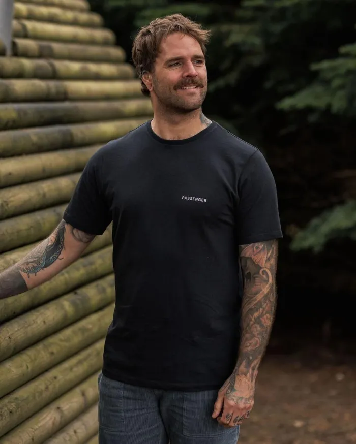 Men Tops Passenger Made To Roam Recycled Cotton TShirt Black Black