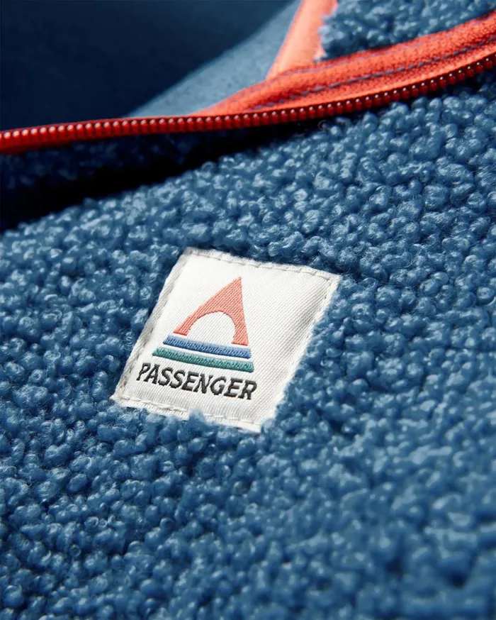 Men Tops Passenger Muse Recycled PolarLined Sherpa Fleece Blue Steel Blue Steel