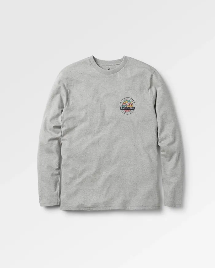 Men Tops Passenger Odyssey Recycled Cotton LS TShirt Mid Grey Marl Mid Grey Marl