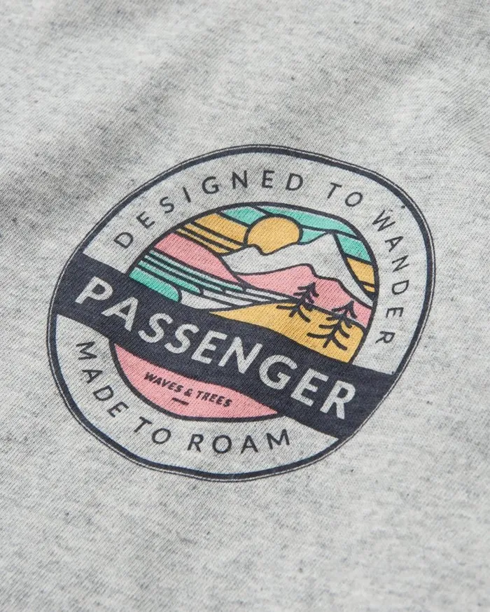 Men Tops Passenger Odyssey Recycled Cotton LS TShirt Mid Grey Marl Mid Grey Marl
