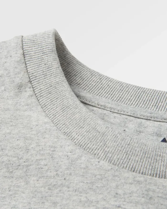 Men Tops Passenger Odyssey Recycled Cotton LS TShirt Mid Grey Marl Mid Grey Marl