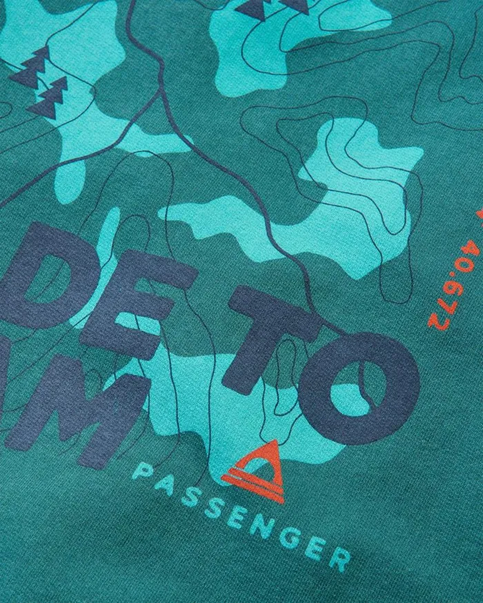 Men Tops Passenger Pace Recycled Cotton Hoodie Deep Ocean Deep Ocean