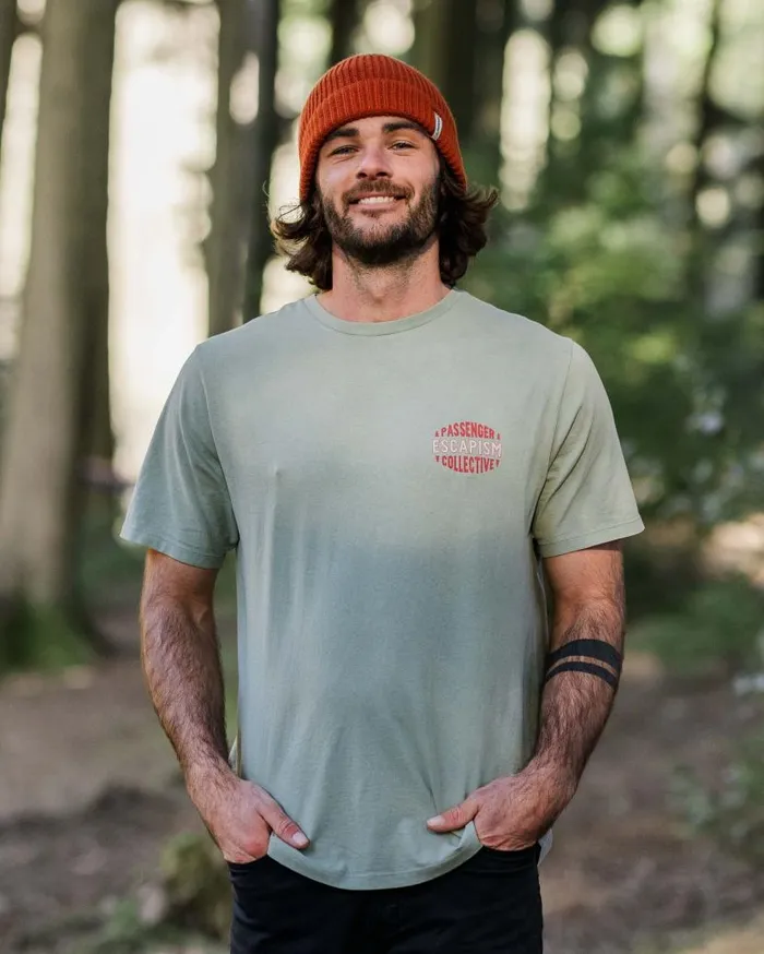 Men Tops Passenger Reconnect Recycled Cotton TShirt Pistachio Pistachio