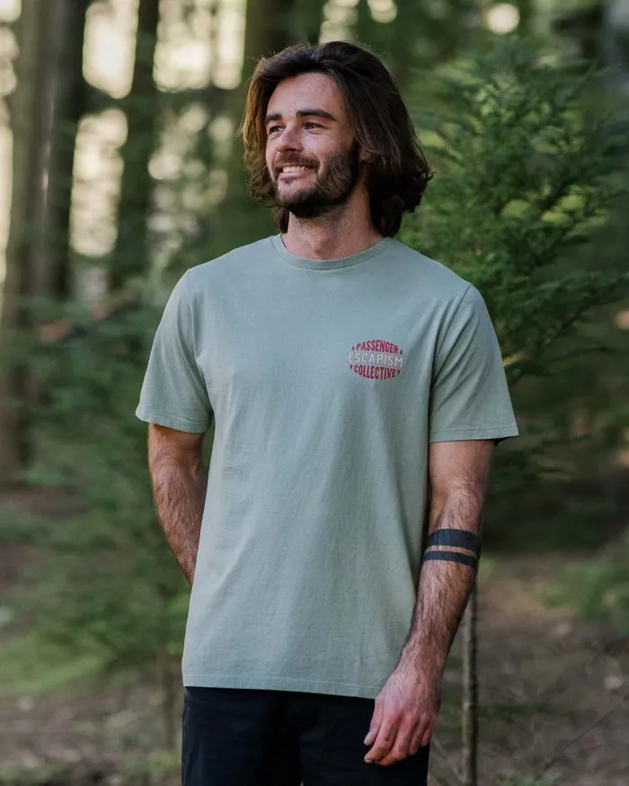 Men Tops Passenger Reconnect Recycled Cotton TShirt Pistachio Pistachio