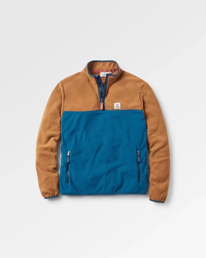 Men Tops Passenger Set Off Recycled Polar 14 Zip Fleece ToffeeBlue Steel Toffeesteel Blue Men Tops Passenger Set Off Recycled Polar 14 Zip Fleece ToffeeBlue Steel Toffeesteel Blue