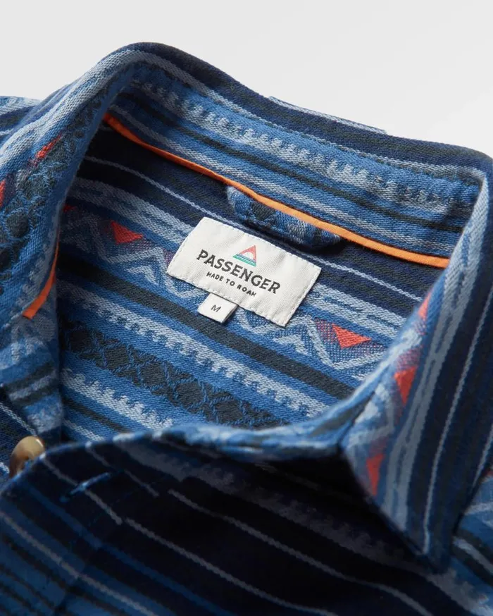 Men Tops Passenger Slowdown Heavyweight Overshirt Dark Denim Dark Denim