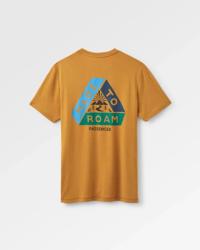 Men Tops Passenger Trail Active Recycled Tshirt Dusty Ochre Dusty Ochre
