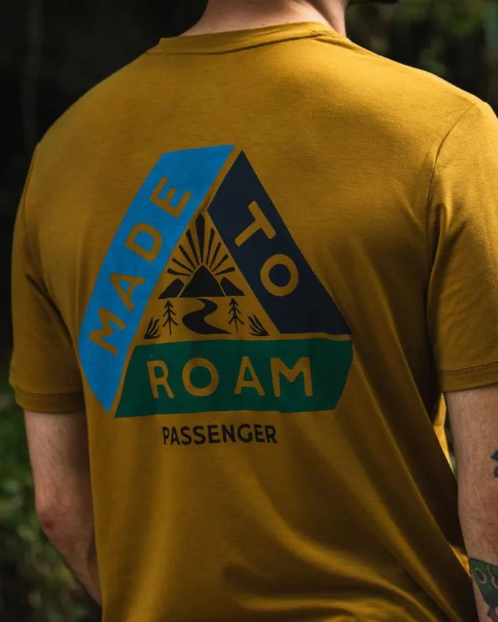 Men Tops Passenger Trail Active Recycled Tshirt Dusty Ochre Dusty Ochre