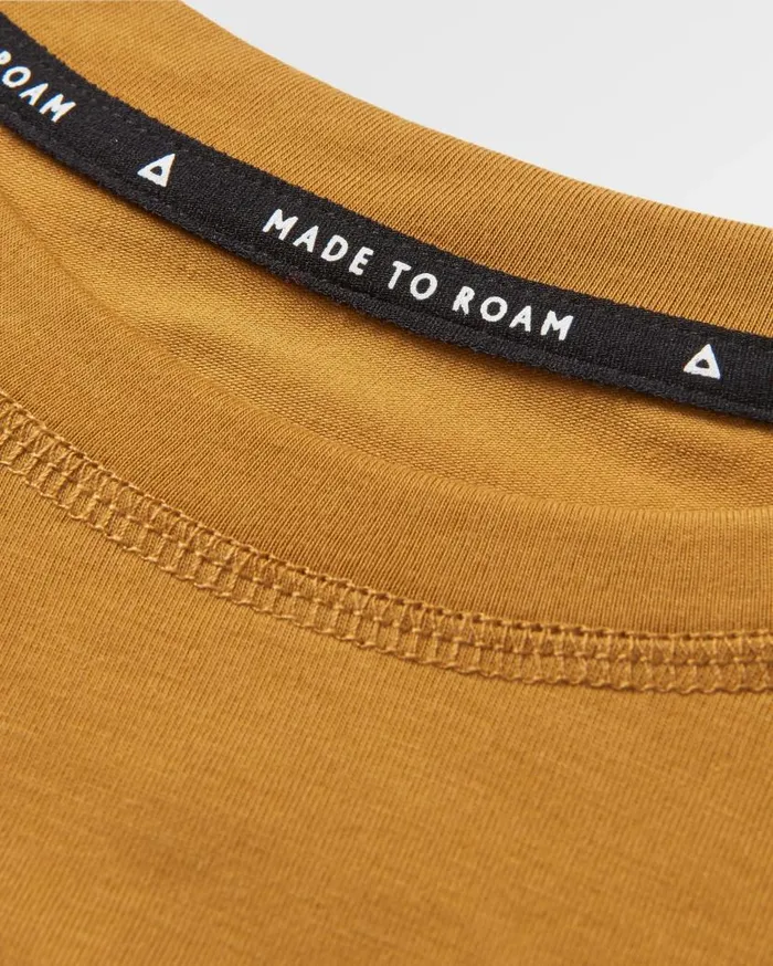 Men Tops Passenger Trail Active Recycled Tshirt Dusty Ochre Dusty Ochre