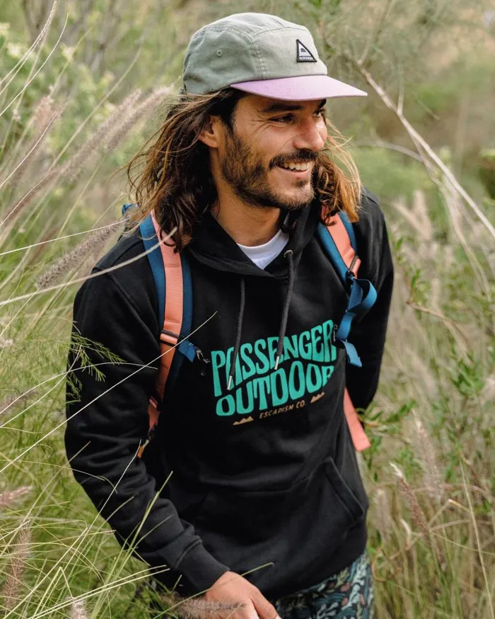 Men Tops Passenger Yuca Organic Cotton Hoodie Black Black