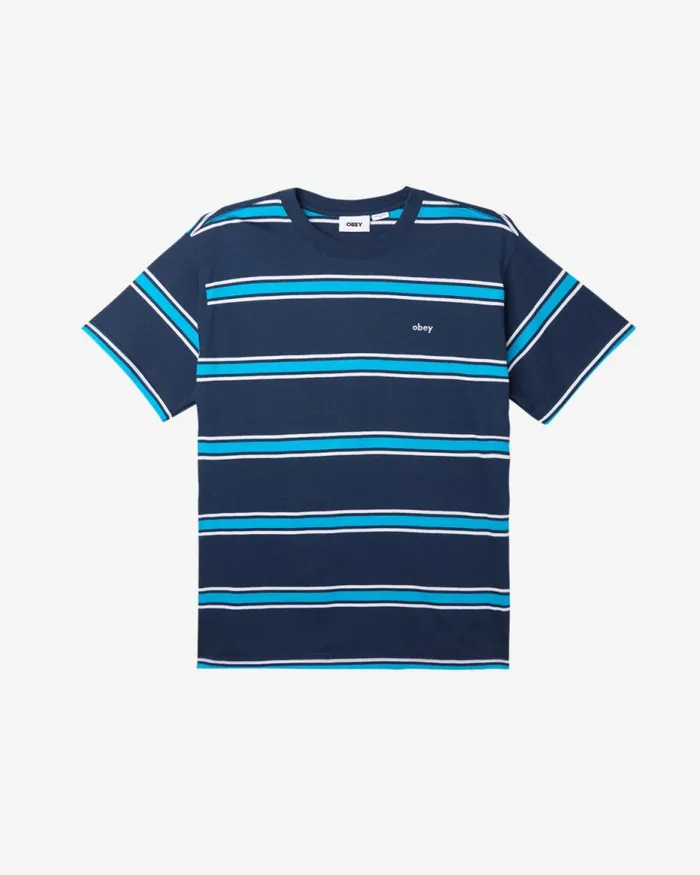 Men TWENTY STRIPE TSHIRT White Multi OBEY Clothing TOPS