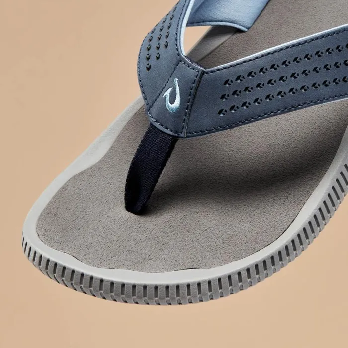 Men Ulele Mens WaterReady Beach Sandals Blue Depth Charcoal Olukai WaterFriendly Men Ulele Mens WaterReady Beach Sandals Blue Depth Charcoal Olukai WaterFriendly