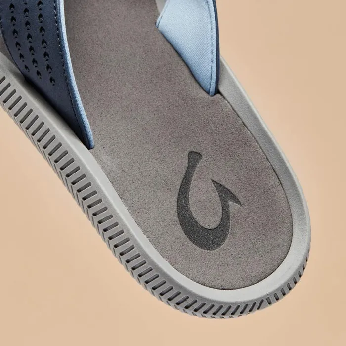 Men Ulele Mens WaterReady Beach Sandals Blue Depth Charcoal Olukai WaterFriendly Men Ulele Mens WaterReady Beach Sandals Blue Depth Charcoal Olukai WaterFriendly