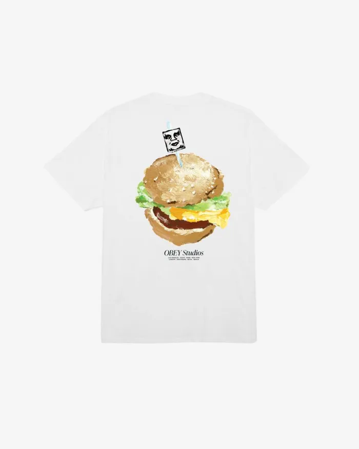 Men VISUAL FOOD FOR YOUR MIND CLASSIC TSHIRT White OBEY Clothing TSHIRTS