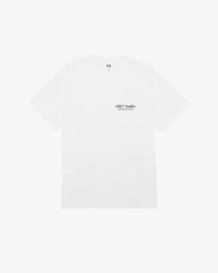 Men VISUAL FOOD FOR YOUR MIND CLASSIC TSHIRT White OBEY Clothing TSHIRTS