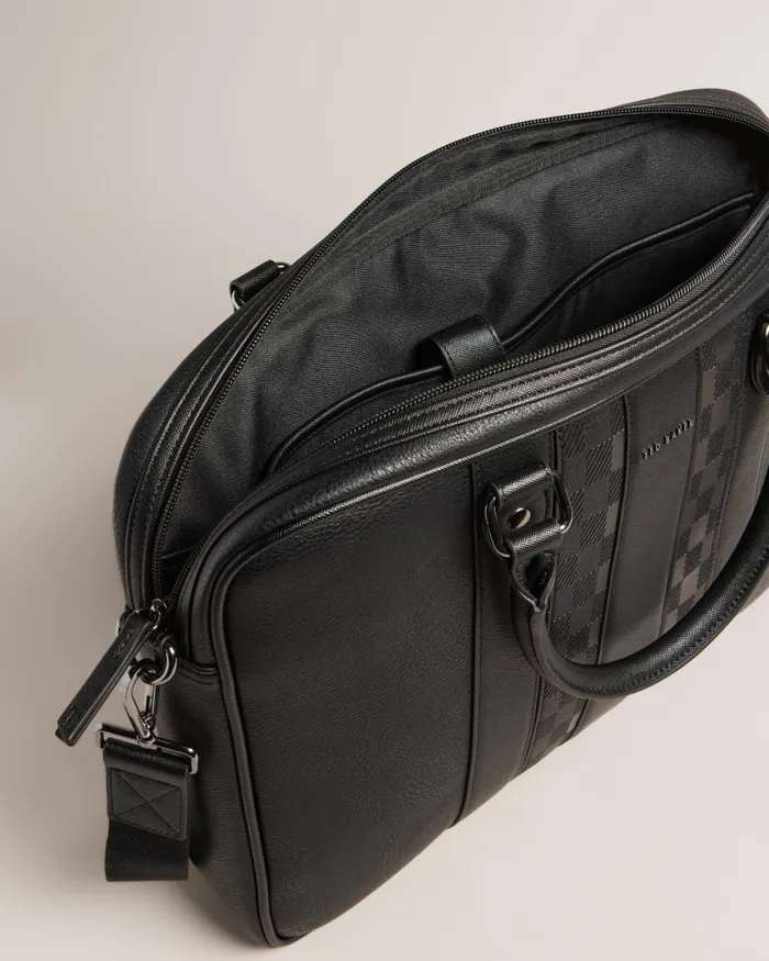 Men WAYMON 8211 House Check PU Document Bag Black Ted Baker Document Bags Men WAYMON 8211 House Check PU Document Bag Black Ted Baker Document Bags