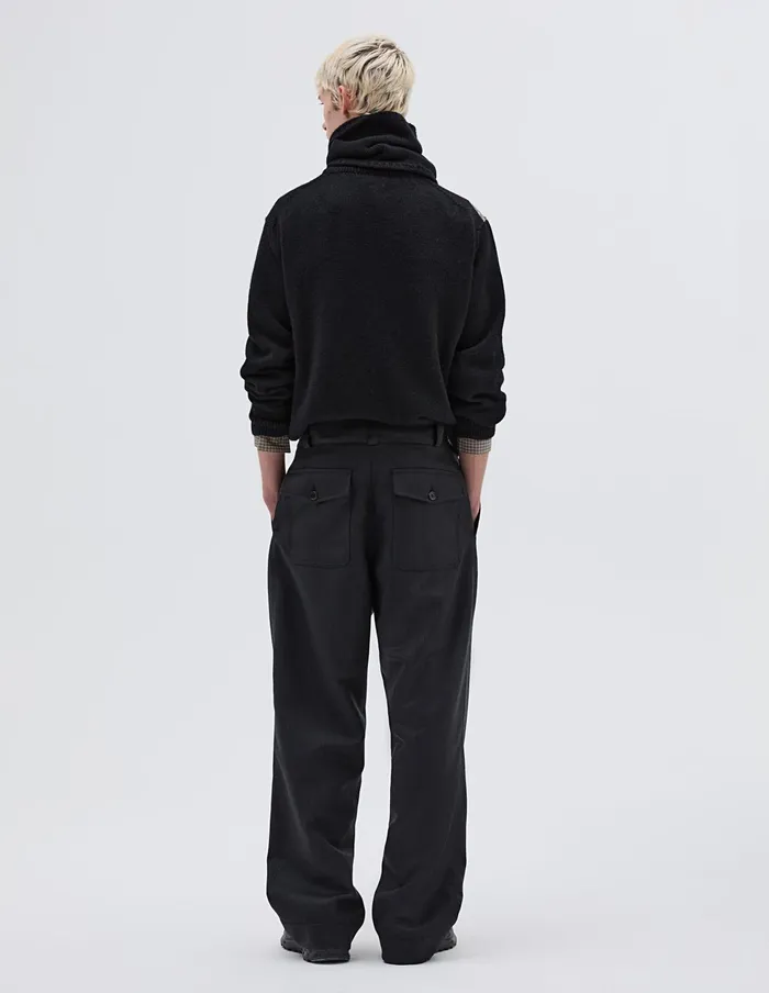 Men Wide Leg Chino Charcoal Margaret Howell Trousers