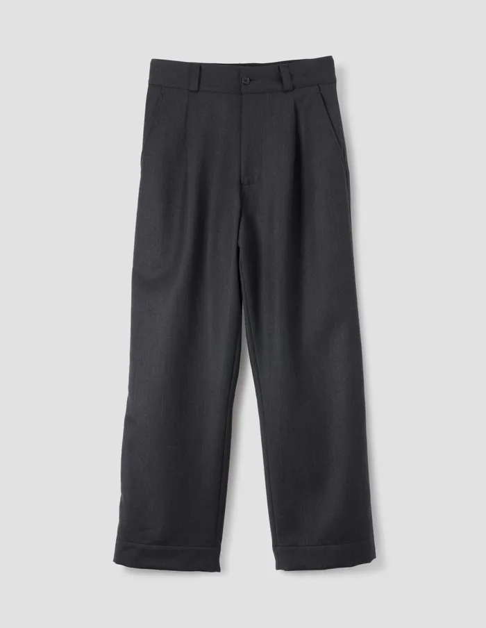 Men Wide Leg Chino Charcoal Margaret Howell Trousers