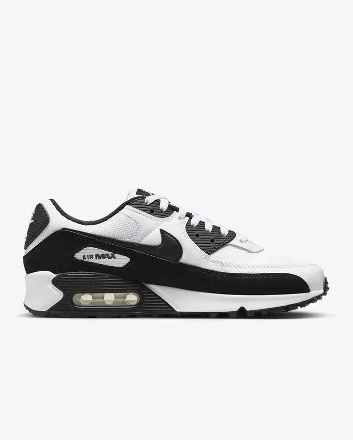 Mens Nike Air Max 90 WhiteWhiteBlack Nike First Day Kicks