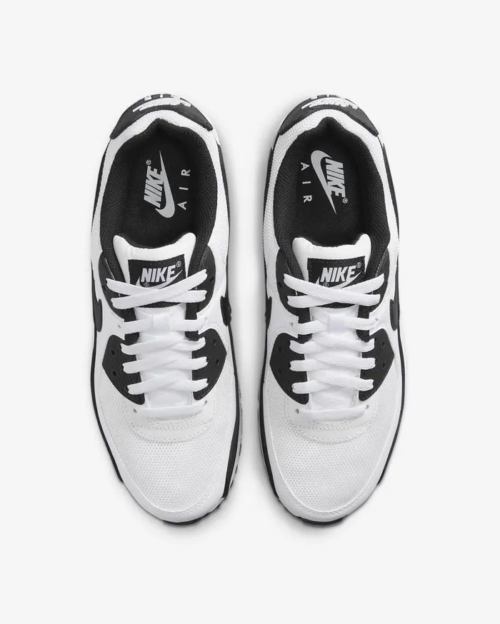 Mens Nike Air Max 90 WhiteWhiteBlack Nike First Day Kicks