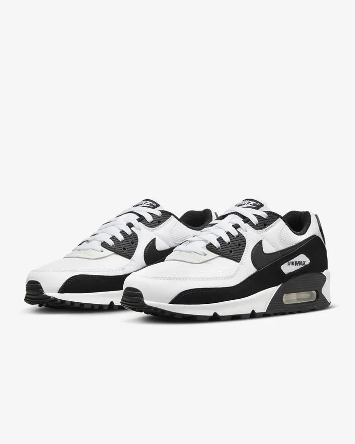 Mens Nike Air Max 90 WhiteWhiteBlack Nike First Day Kicks